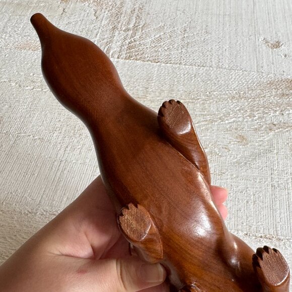 Vintage Swedish Style Hand Carved Wooden Folk Art Fox - Picture 9 of 9